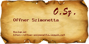 Offner Szimonetta névjegykártya